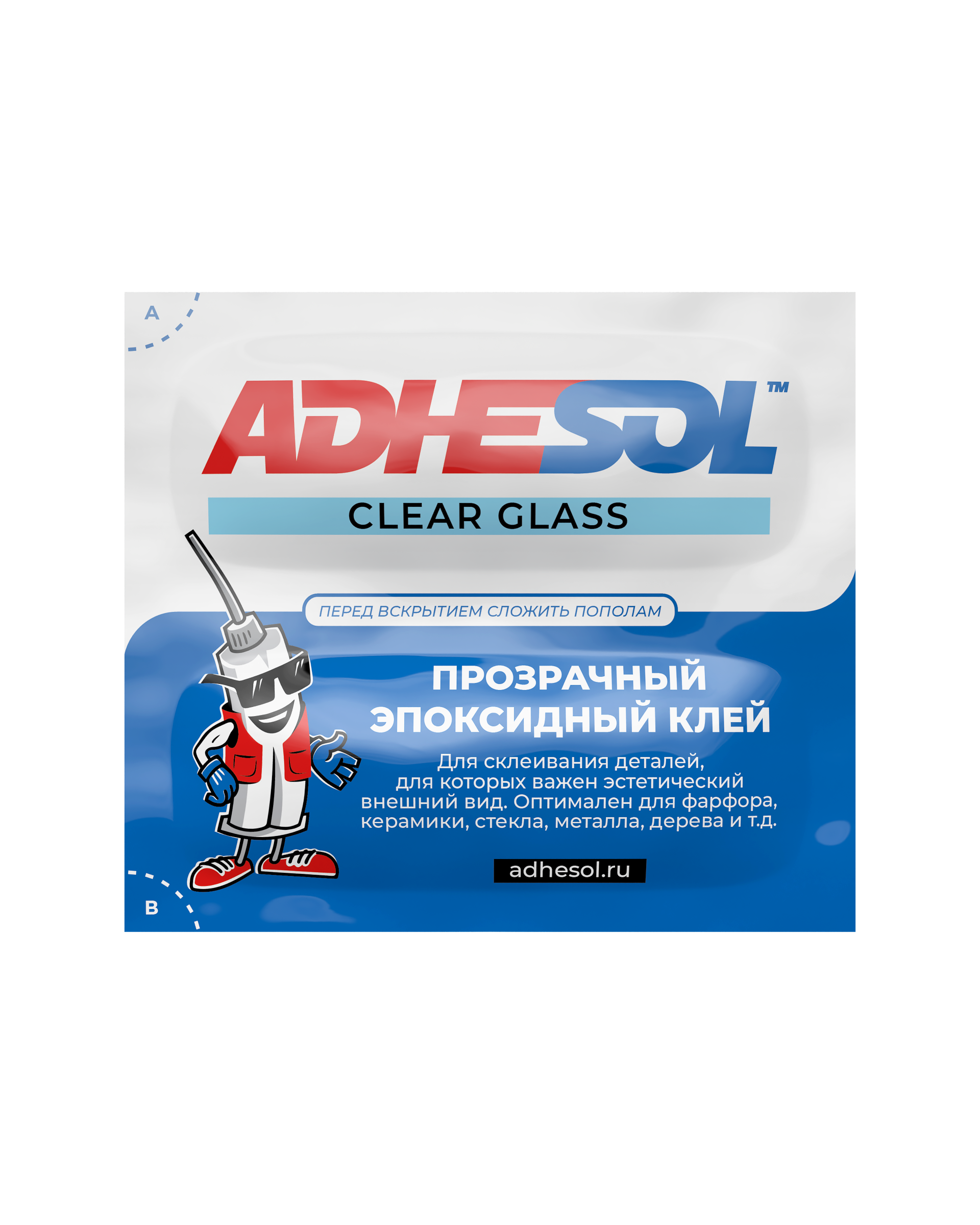 Прозрачный эпоксидный клей ADHESOL CLEAR GLASS